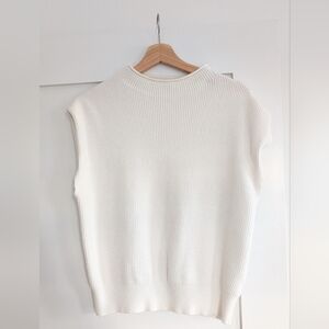 Classic White Sleeveless Sweater